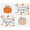 Big Dot of Happiness Happy Thanksgiving - Unframed Fall Harvest Pumpkin Linen Paper Wall Art - Set of 4 - Artisms - 8 x 10 inches
